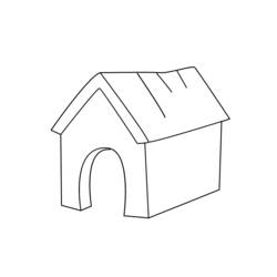 Malvorlage: Hundehütte (Gebäude und Architektur) #62338 - Kostenlose Malvorlagen zum Ausdrucken