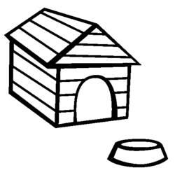 Malvorlage: Hundehütte (Gebäude und Architektur) #62341 - Kostenlose Malvorlagen zum Ausdrucken