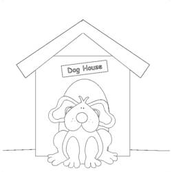 Malvorlage: Hundehütte (Gebäude und Architektur) #62348 - Kostenlose Malvorlagen zum Ausdrucken