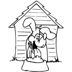 Malvorlage: Hundehütte (Gebäude und Architektur) #62351 - Kostenlose Malvorlagen zum Ausdrucken