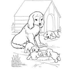Malvorlage: Hundehütte (Gebäude und Architektur) #62367 - Kostenlose Malvorlagen zum Ausdrucken