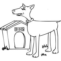 Malvorlage: Hundehütte (Gebäude und Architektur) #62382 - Kostenlose Malvorlagen zum Ausdrucken