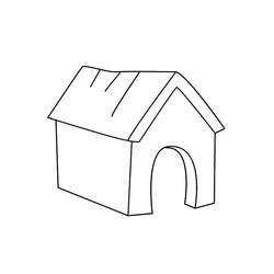 Malvorlage: Hundehütte (Gebäude und Architektur) #62394 - Kostenlose Malvorlagen zum Ausdrucken