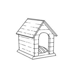 Malvorlage: Hundehütte (Gebäude und Architektur) #62396 - Kostenlose Malvorlagen zum Ausdrucken