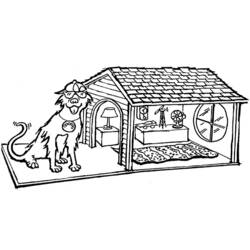 Malvorlage: Hundehütte (Gebäude und Architektur) #62413 - Kostenlose Malvorlagen zum Ausdrucken