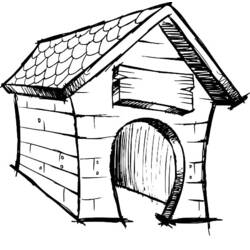 Malvorlage: Hundehütte (Gebäude und Architektur) #62421 - Kostenlose Malvorlagen zum Ausdrucken