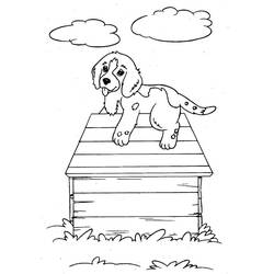 Malvorlage: Hundehütte (Gebäude und Architektur) #62424 - Kostenlose Malvorlagen zum Ausdrucken