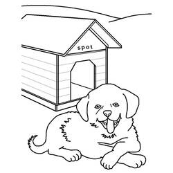 Malvorlage: Hundehütte (Gebäude und Architektur) #62450 - Kostenlose Malvorlagen zum Ausdrucken