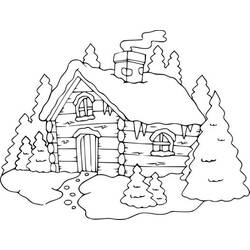 Malvorlage: Hütte (Gebäude und Architektur) #169885 - Kostenlose Malvorlagen zum Ausdrucken