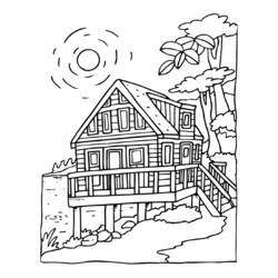 Malvorlage: Hütte (Gebäude und Architektur) #169896 - Kostenlose Malvorlagen zum Ausdrucken