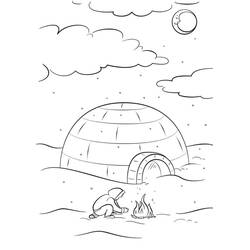 Malvorlage: Iglu (Gebäude und Architektur) #179782 - Kostenlose Malvorlagen zum Ausdrucken