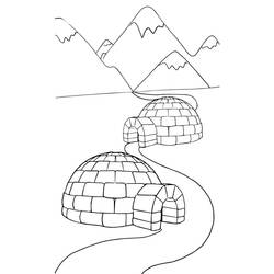 Malvorlage: Iglu (Gebäude und Architektur) #179785 - Kostenlose Malvorlagen zum Ausdrucken