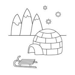 Malvorlage: Iglu (Gebäude und Architektur) #179793 - Kostenlose Malvorlagen zum Ausdrucken