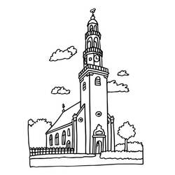 Malvorlage: Kirche (Gebäude und Architektur) #64152 - Kostenlose Malvorlagen zum Ausdrucken