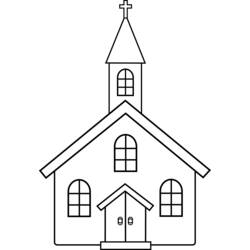 Malvorlage: Kirche (Gebäude und Architektur) #64159 - Kostenlose Malvorlagen zum Ausdrucken