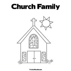 Malvorlage: Kirche (Gebäude und Architektur) #64160 - Kostenlose Malvorlagen zum Ausdrucken