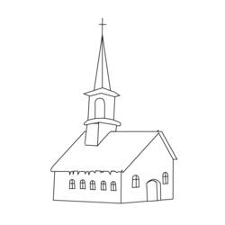 Malvorlage: Kirche (Gebäude und Architektur) #64163 - Kostenlose Malvorlagen zum Ausdrucken