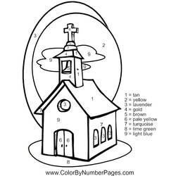 Malvorlage: Kirche (Gebäude und Architektur) #64166 - Kostenlose Malvorlagen zum Ausdrucken