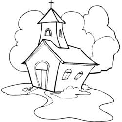 Malvorlage: Kirche (Gebäude und Architektur) #64177 - Kostenlose Malvorlagen zum Ausdrucken