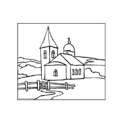Malvorlage: Kirche (Gebäude und Architektur) #64190 - Kostenlose Malvorlagen zum Ausdrucken