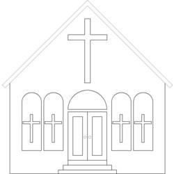 Malvorlage: Kirche (Gebäude und Architektur) #64193 - Kostenlose Malvorlagen zum Ausdrucken