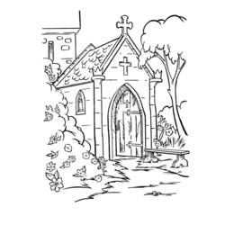 Malvorlage: Kirche (Gebäude und Architektur) #64206 - Kostenlose Malvorlagen zum Ausdrucken