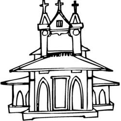 Malvorlage: Kirche (Gebäude und Architektur) #64232 - Kostenlose Malvorlagen zum Ausdrucken
