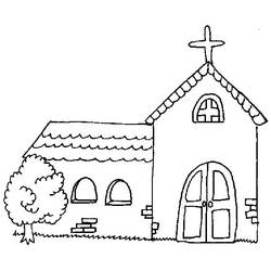 Malvorlage: Kirche (Gebäude und Architektur) #64234 - Kostenlose Malvorlagen zum Ausdrucken