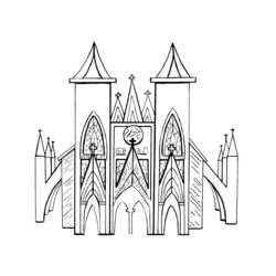 Malvorlage: Kirche (Gebäude und Architektur) #64263 - Kostenlose Malvorlagen zum Ausdrucken