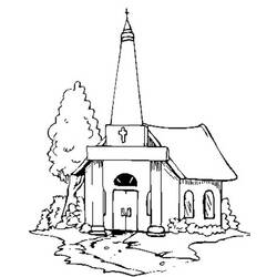 Malvorlage: Kirche (Gebäude und Architektur) #64265 - Kostenlose Malvorlagen zum Ausdrucken