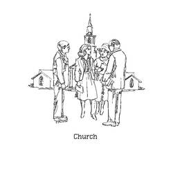Malvorlage: Kirche (Gebäude und Architektur) #64296 - Kostenlose Malvorlagen zum Ausdrucken