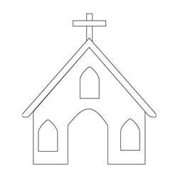 Malvorlage: Kirche (Gebäude und Architektur) #64303 - Kostenlose Malvorlagen zum Ausdrucken