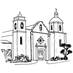 Malvorlage: Kirche (Gebäude und Architektur) #64309 - Kostenlose Malvorlagen zum Ausdrucken