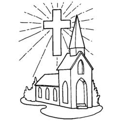 Malvorlage: Kirche (Gebäude und Architektur) #64313 - Kostenlose Malvorlagen zum Ausdrucken
