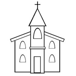 Zeichnungen zum Ausmalen: Kirche - Kostenlose Malvorlagen zum Ausdrucken