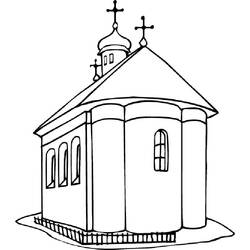Malvorlage: Kirche (Gebäude und Architektur) #64340 - Kostenlose Malvorlagen zum Ausdrucken