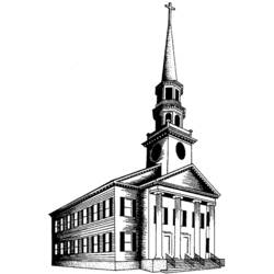 Malvorlage: Kirche (Gebäude und Architektur) #64341 - Kostenlose Malvorlagen zum Ausdrucken