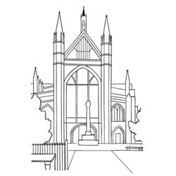 Malvorlage: Kirche (Gebäude und Architektur) #64348 - Kostenlose Malvorlagen zum Ausdrucken