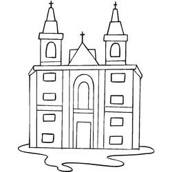 Malvorlage: Kirche (Gebäude und Architektur) #64351 - Kostenlose Malvorlagen zum Ausdrucken
