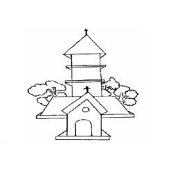 Malvorlage: Kirche (Gebäude und Architektur) #64357 - Kostenlose Malvorlagen zum Ausdrucken