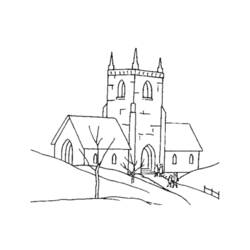 Malvorlage: Kirche (Gebäude und Architektur) #64365 - Kostenlose Malvorlagen zum Ausdrucken