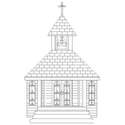 Malvorlage: Kirche (Gebäude und Architektur) #64373 - Kostenlose Malvorlagen zum Ausdrucken
