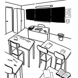 Malvorlage: Klassenzimmer (Gebäude und Architektur) #67927 - Kostenlose Malvorlagen zum Ausdrucken