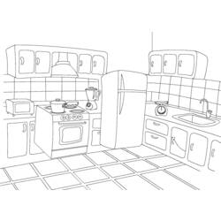 Malvorlage: Küche (Gebäude und Architektur) #63517 - Kostenlose Malvorlagen zum Ausdrucken