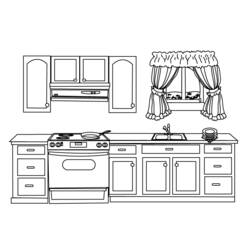 Malvorlage: Küche (Gebäude und Architektur) #63519 - Kostenlose Malvorlagen zum Ausdrucken