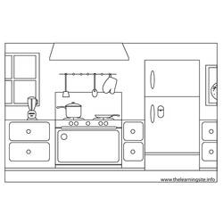 Malvorlage: Küche (Gebäude und Architektur) #63520 - Kostenlose Malvorlagen zum Ausdrucken