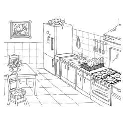 Malvorlage: Küche (Gebäude und Architektur) #63534 - Kostenlose Malvorlagen zum Ausdrucken
