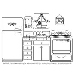 Malvorlage: Küche (Gebäude und Architektur) #63544 - Kostenlose Malvorlagen zum Ausdrucken