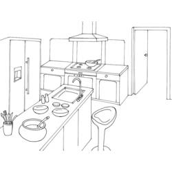 Malvorlage: Küche (Gebäude und Architektur) #63639 - Kostenlose Malvorlagen zum Ausdrucken