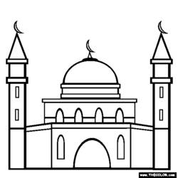 Malvorlage: Moschee (Gebäude und Architektur) #64510 - Kostenlose Malvorlagen zum Ausdrucken